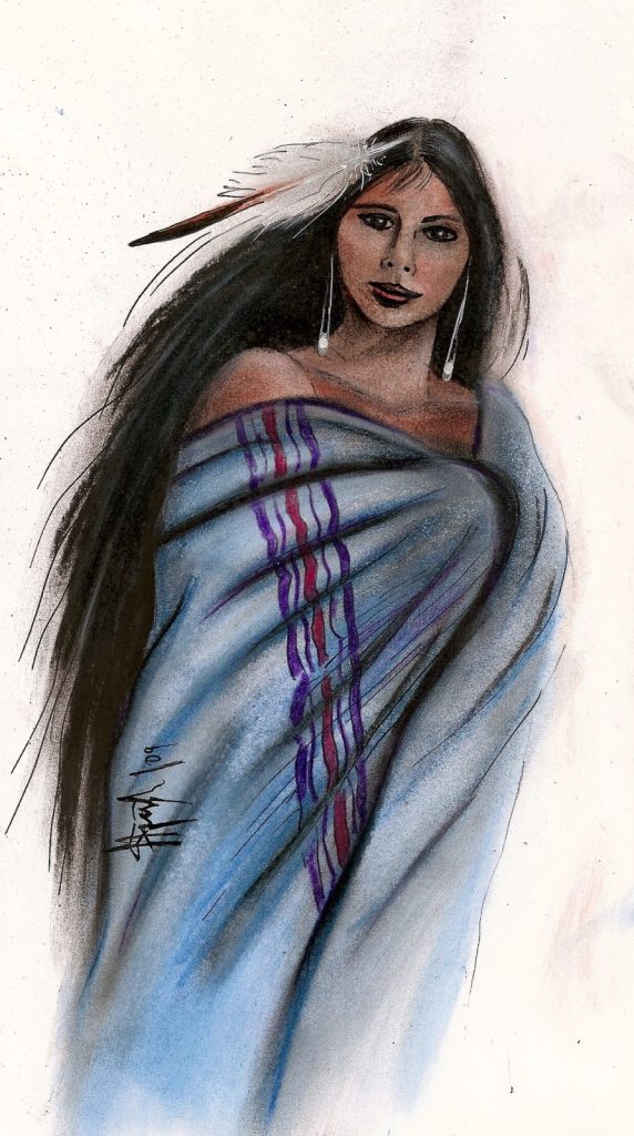 Indian Woman Blue